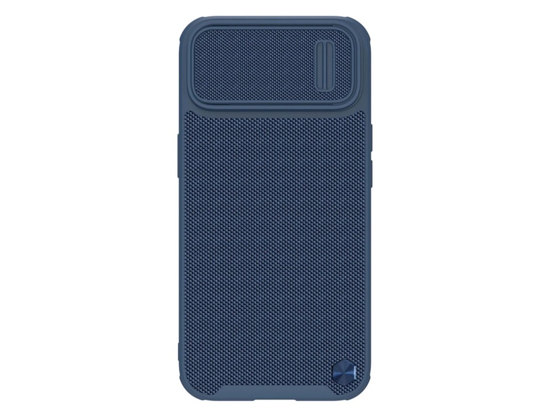 Funda Nillkin Textured S para iPhone 14 Plus, cubierta reforzada con tapa para la cámara, color azul