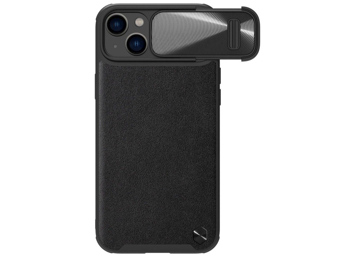 Nillkin CamShield Leather S Case iPhone 14 Plus case with camera cover black