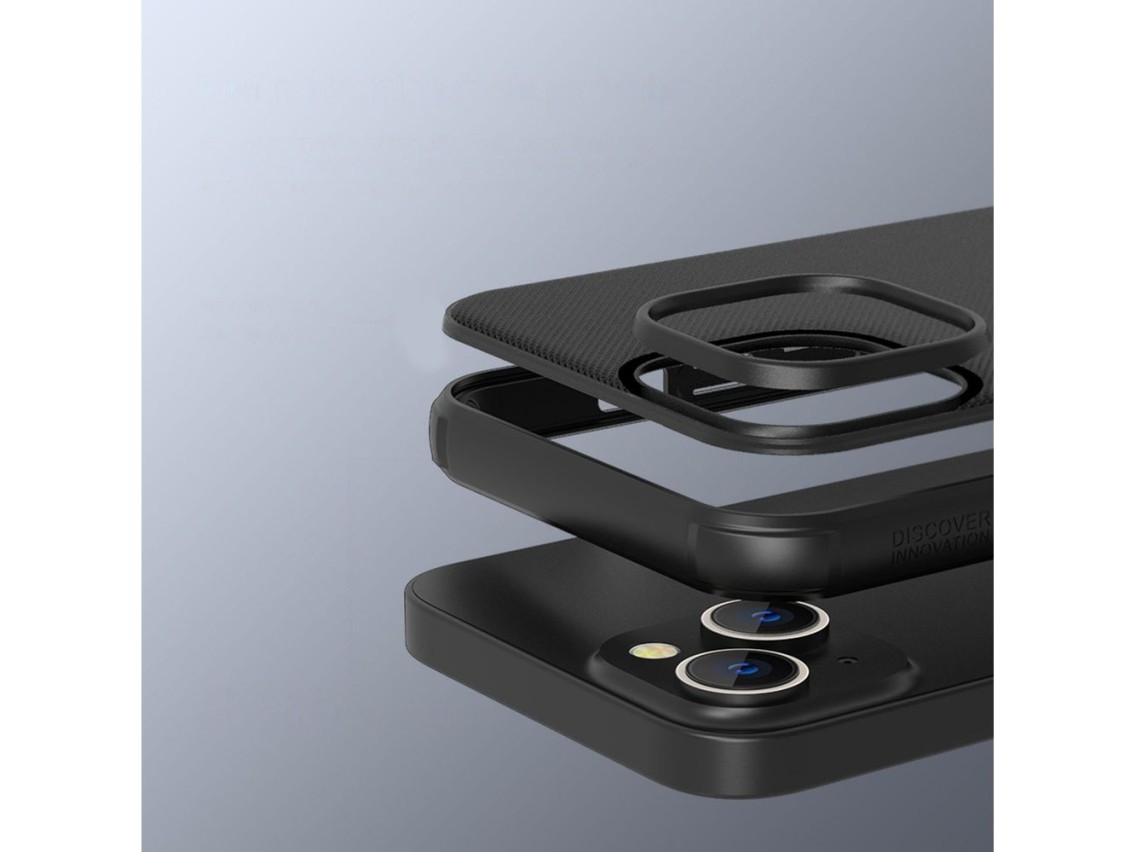 Funda Nillkin Super Frosted Shield Pro para iPhone 14 Plus, cubierta trasera negra