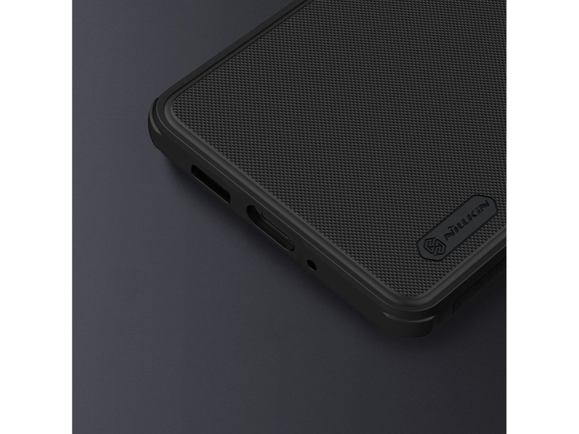Capa Nillkin Super Frosted Shield Pro para iPhone 14 Plus, cor azul (parte traseira)