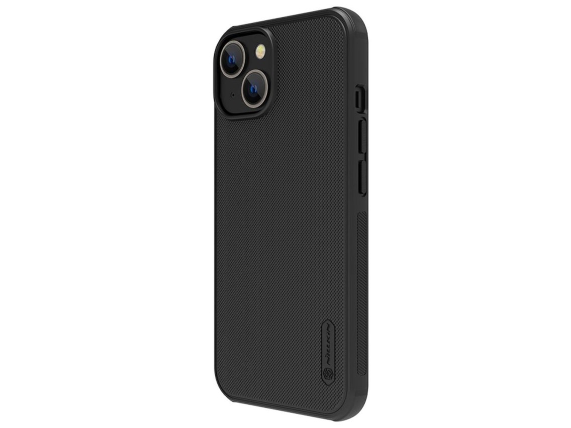Capa magnética Nillkin Super Frosted Shield Pro para iPhone 14 Plus com MagSafe, preta.