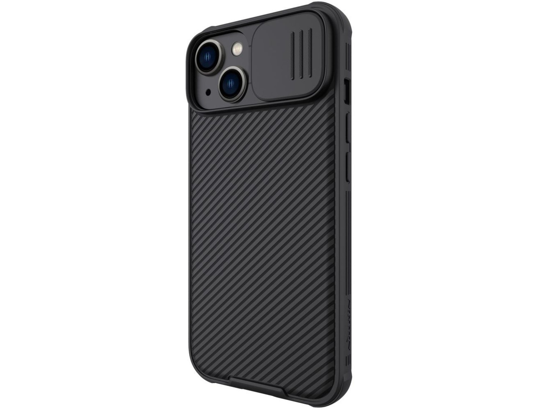 Capa protetora Nillkin CamShield Pro para iPhone 14 Plus, cor preta.