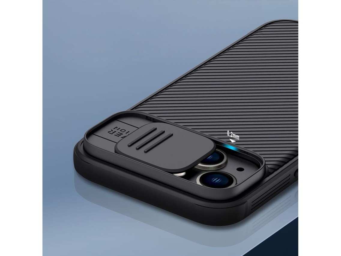 Nillkin CamShield Pro Case iPhone 14 Plus Armored Cover Camera Protector Blue