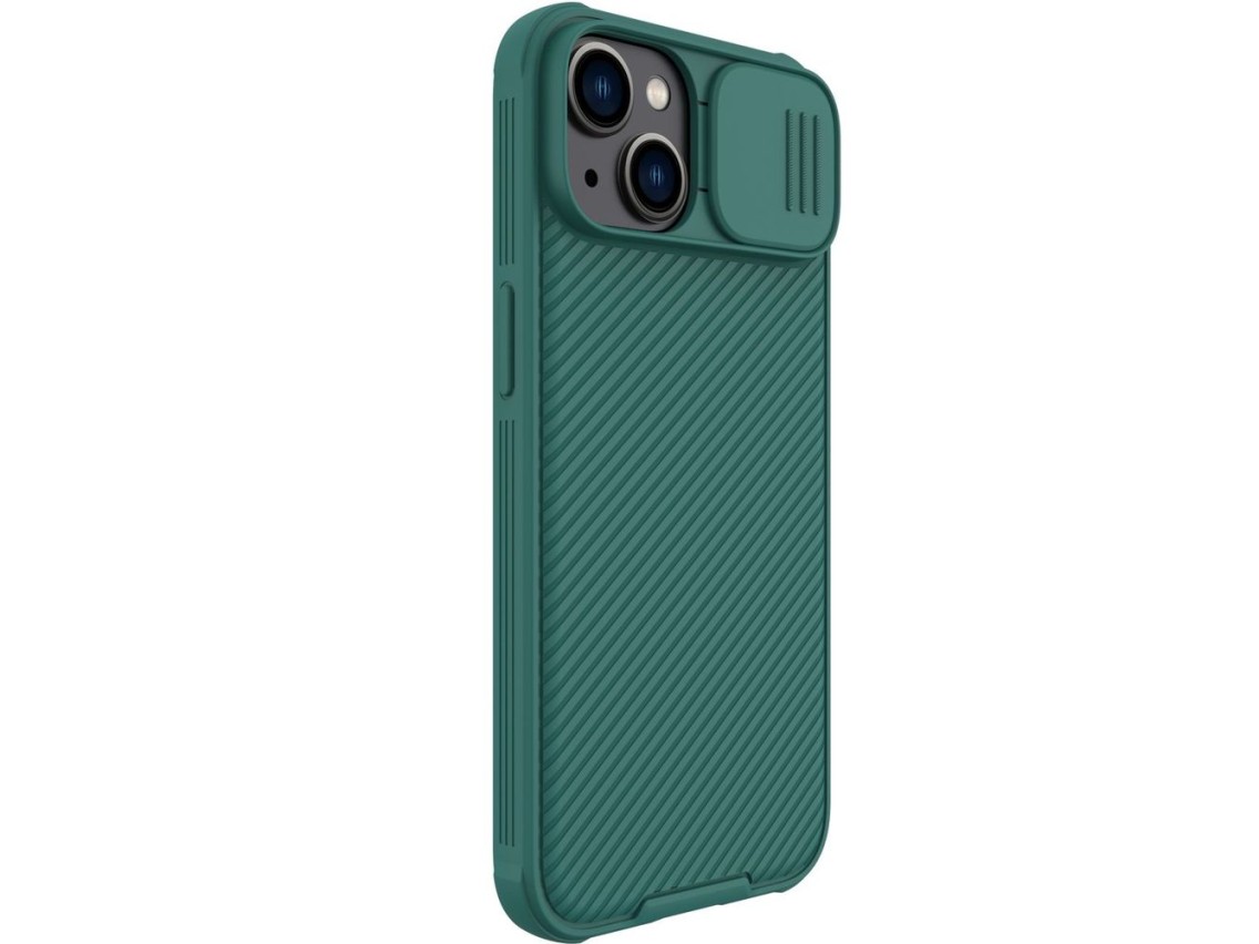Nillkin CamShield Pro Case iPhone 14 Plus Armored Cover Camera Protector Green