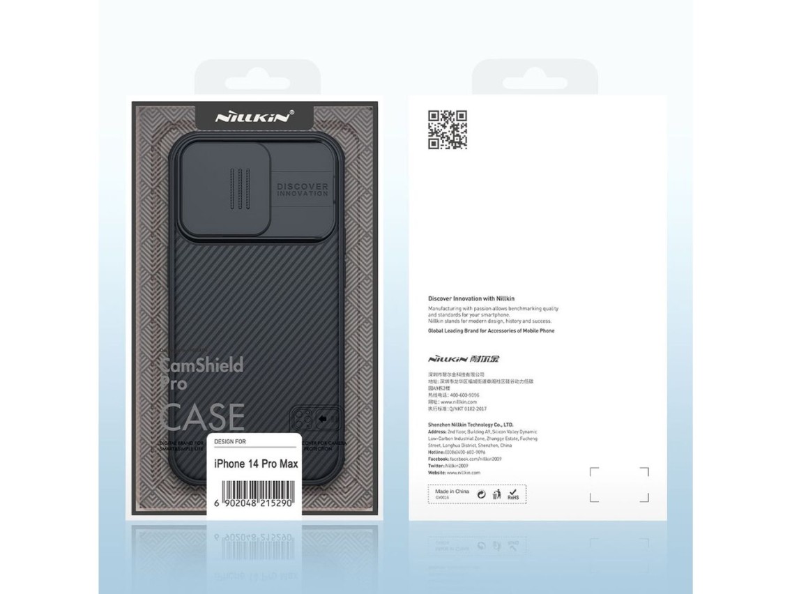 Nillkin CamShield Pro Case iPhone 14 Pro Max Armored Cover Camera Protector Blue