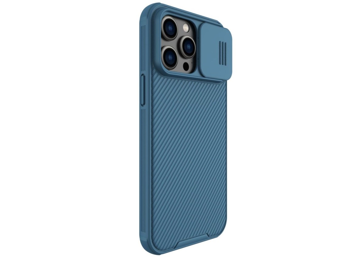 Nillkin CamShield Pro Case iPhone 14 Pro Max Armored Cover Camera Protector Blue