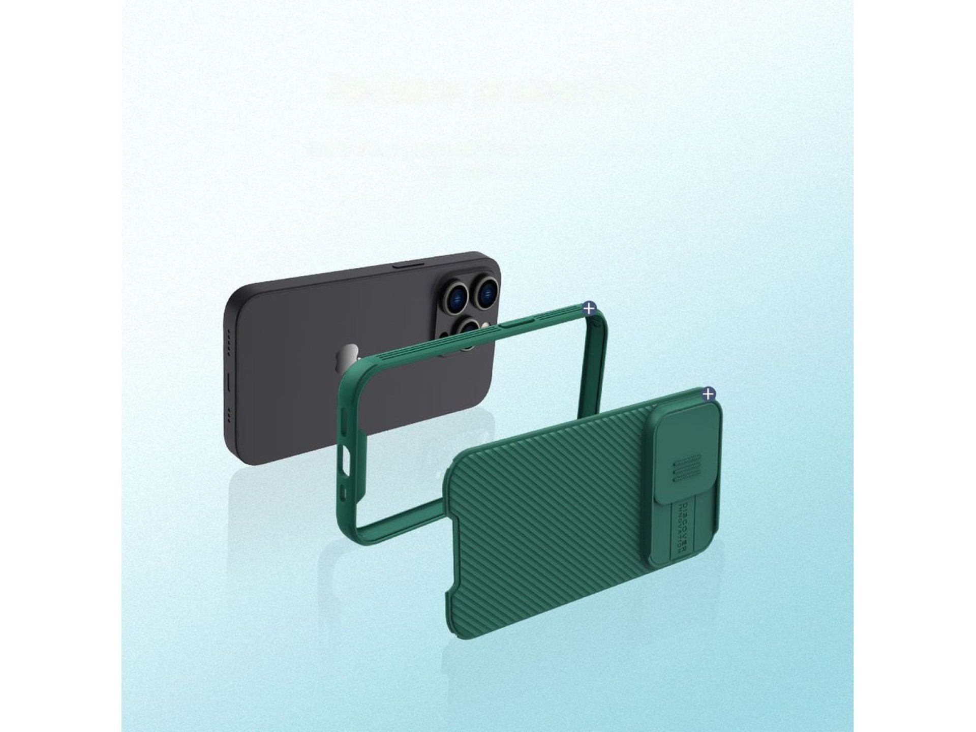 Nillkin CamShield Pro Case iPhone 14 Pro Max Armored Cover Camera Protector Blue
