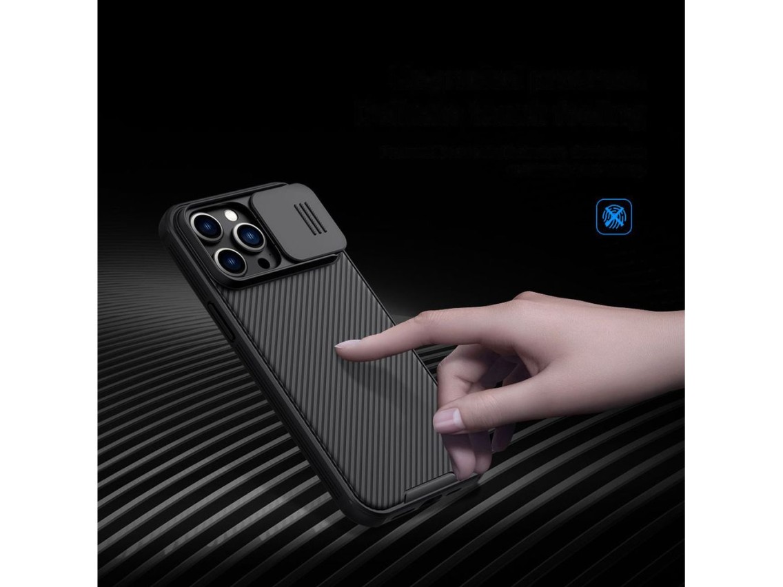 Nillkin CamShield Pro Case iPhone 14 Pro Max Armored Cover Camera Protector Blue