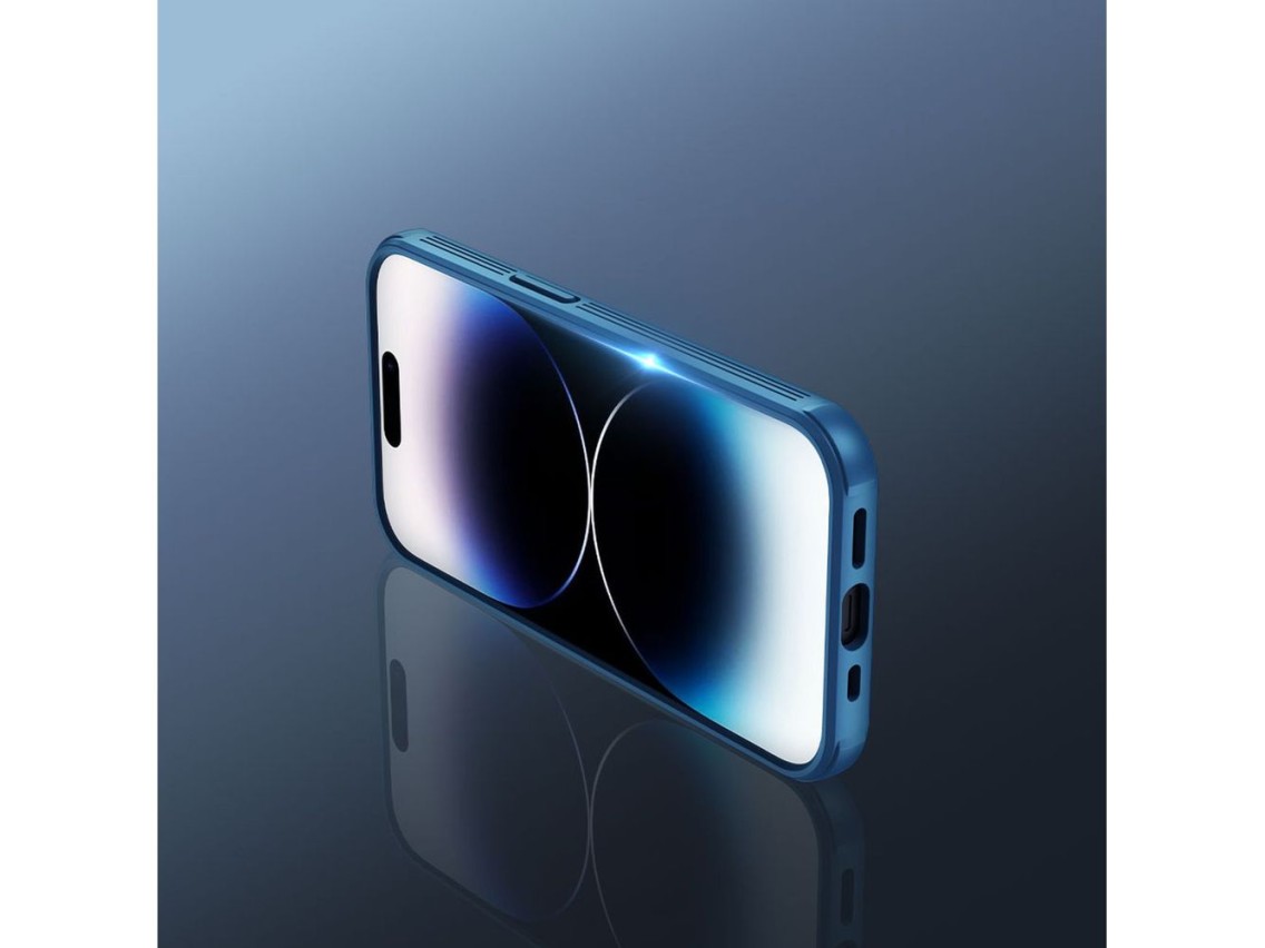 Nillkin CamShield Pro Case iPhone 14 Pro Max Armored Cover Camera Protector Blue