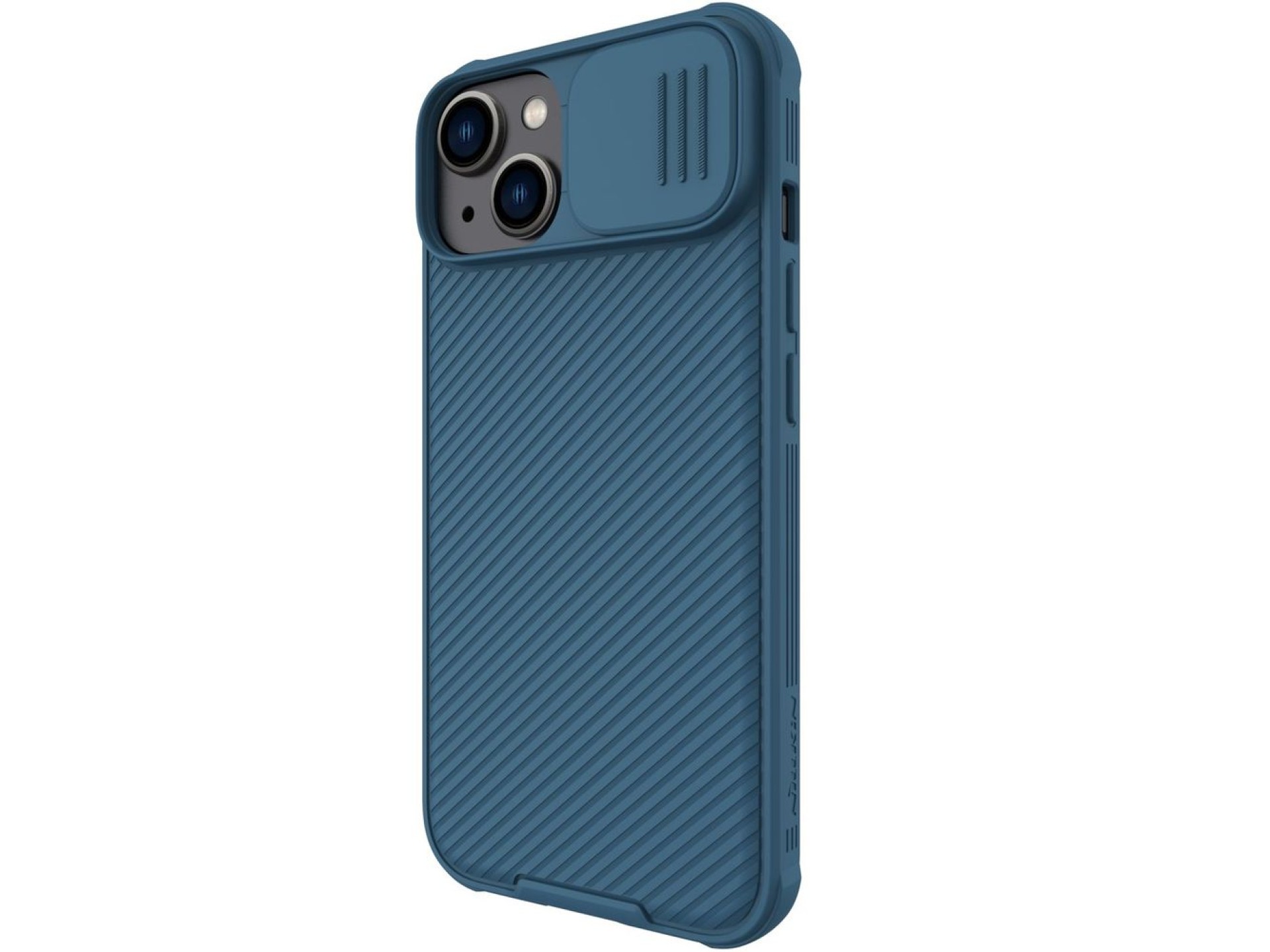 Capa magnética Nillkin CamShield Pro para iPhone 14 Plus, protetora de câmera, azul (com MagSafe)