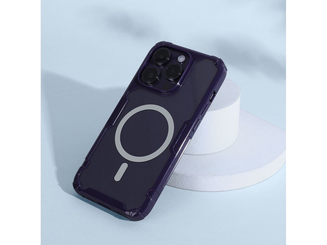 Capa magnética Nillkin Nature Pro para iPhone 14 Pro, MagSafe, azul