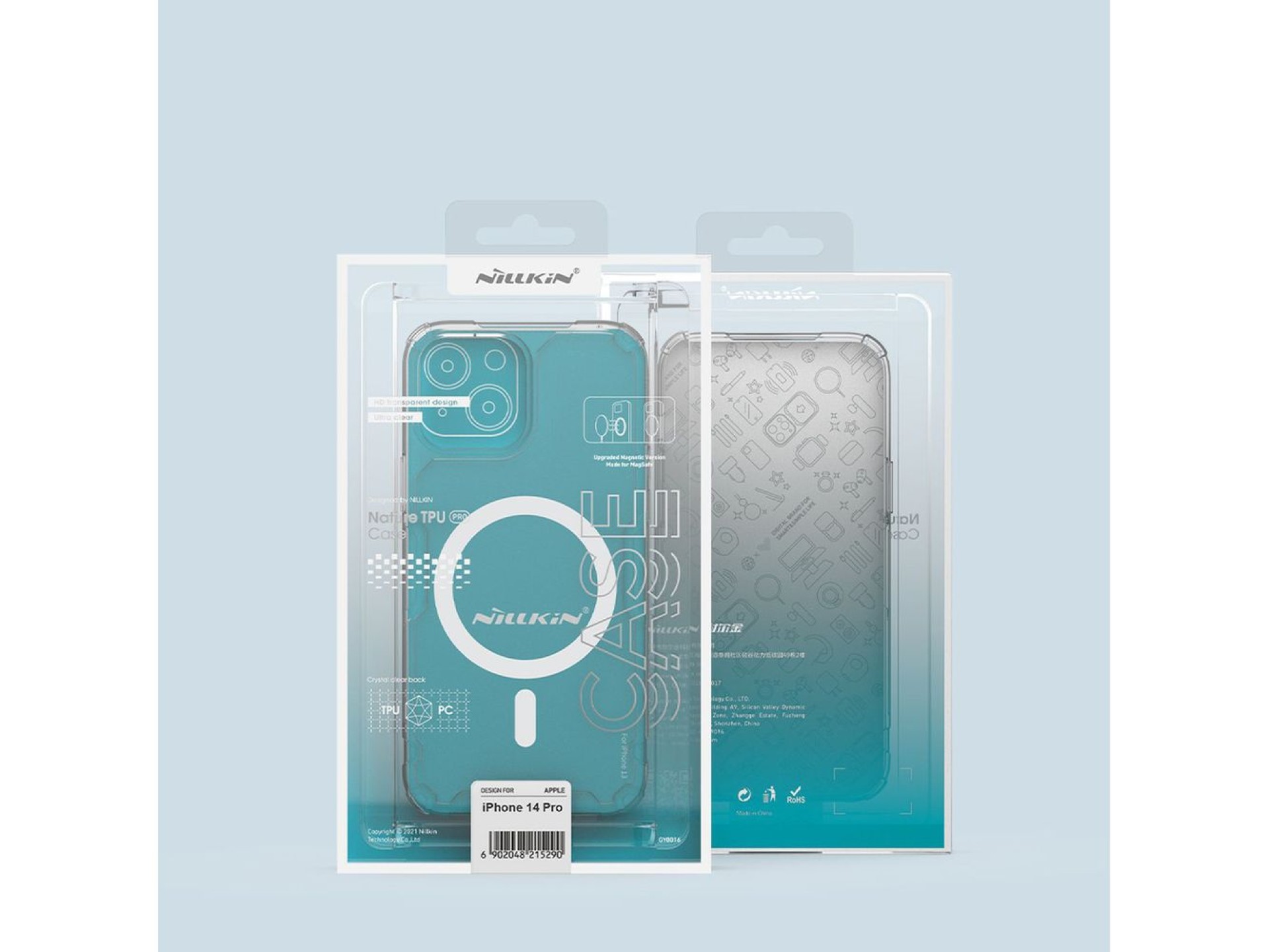 Capa magnética Nillkin Nature Pro para iPhone 14 Pro, MagSafe, azul