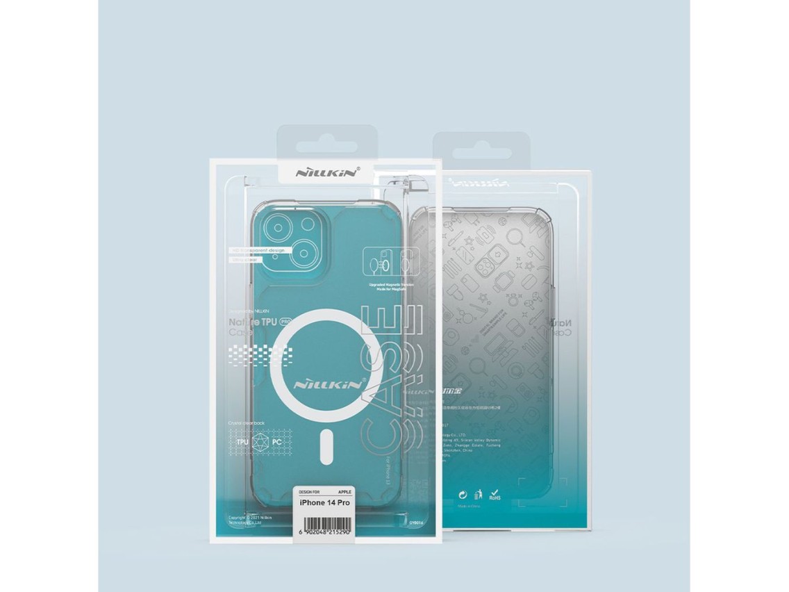 Capa magnética Nillkin Nature Pro para iPhone 14 Pro, MagSafe, azul