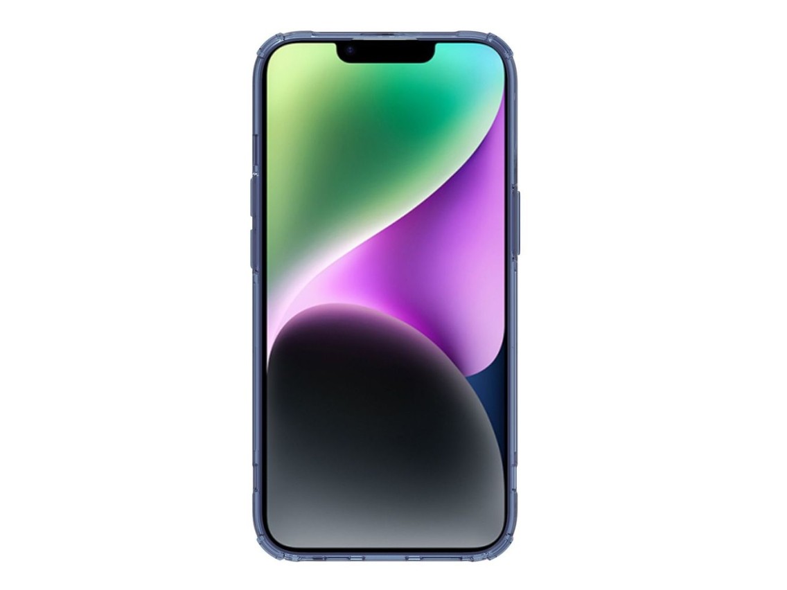 Capa magnética Nillkin Nature Pro para iPhone 14 Plus com MagSafe, azul.