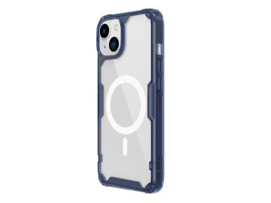 Capa magnética Nillkin Nature Pro para iPhone 14 Plus com MagSafe, azul. Capa magnética Nillkin Nature Pro para iPhone 14 Plus com MagSafe, azul.