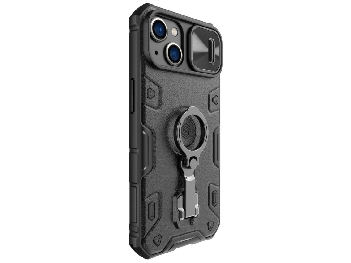 Funda Nillkin CamShield Armor Pro para iPhone 14 Plus, carcasa reforzada con soporte de anillo para