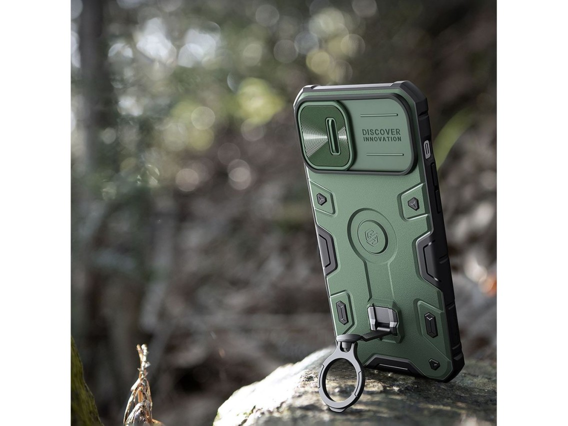Funda Nillkin CamShield Armor Pro para iPhone 14 Plus, carcasa reforzada con soporte de anillo para