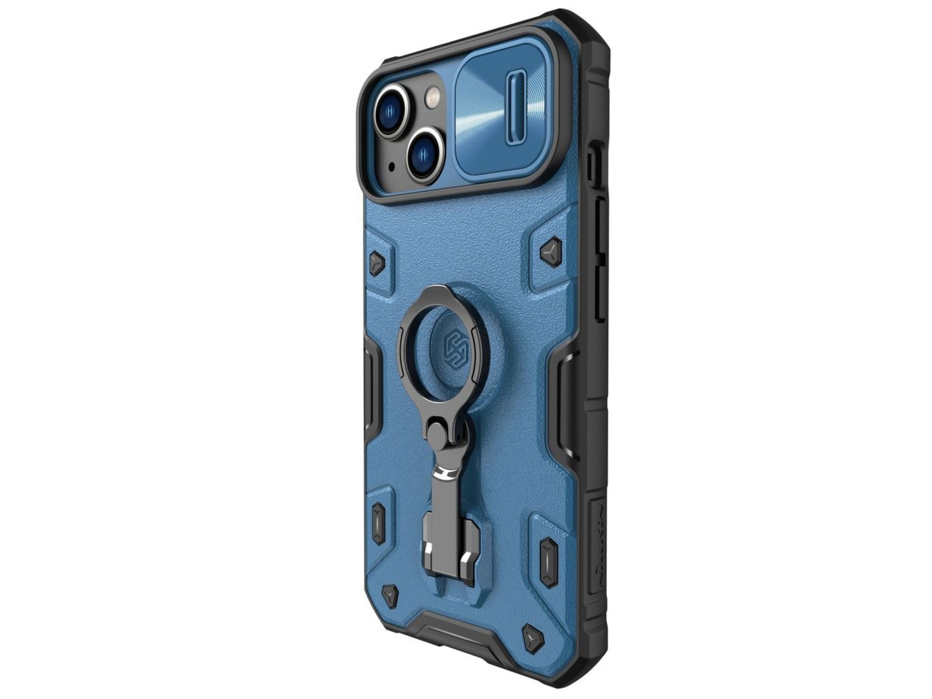 Capa Nillkin CamShield Armor Pro para iPhone 14 Plus, com proteção para a câmera e suporte de anel,