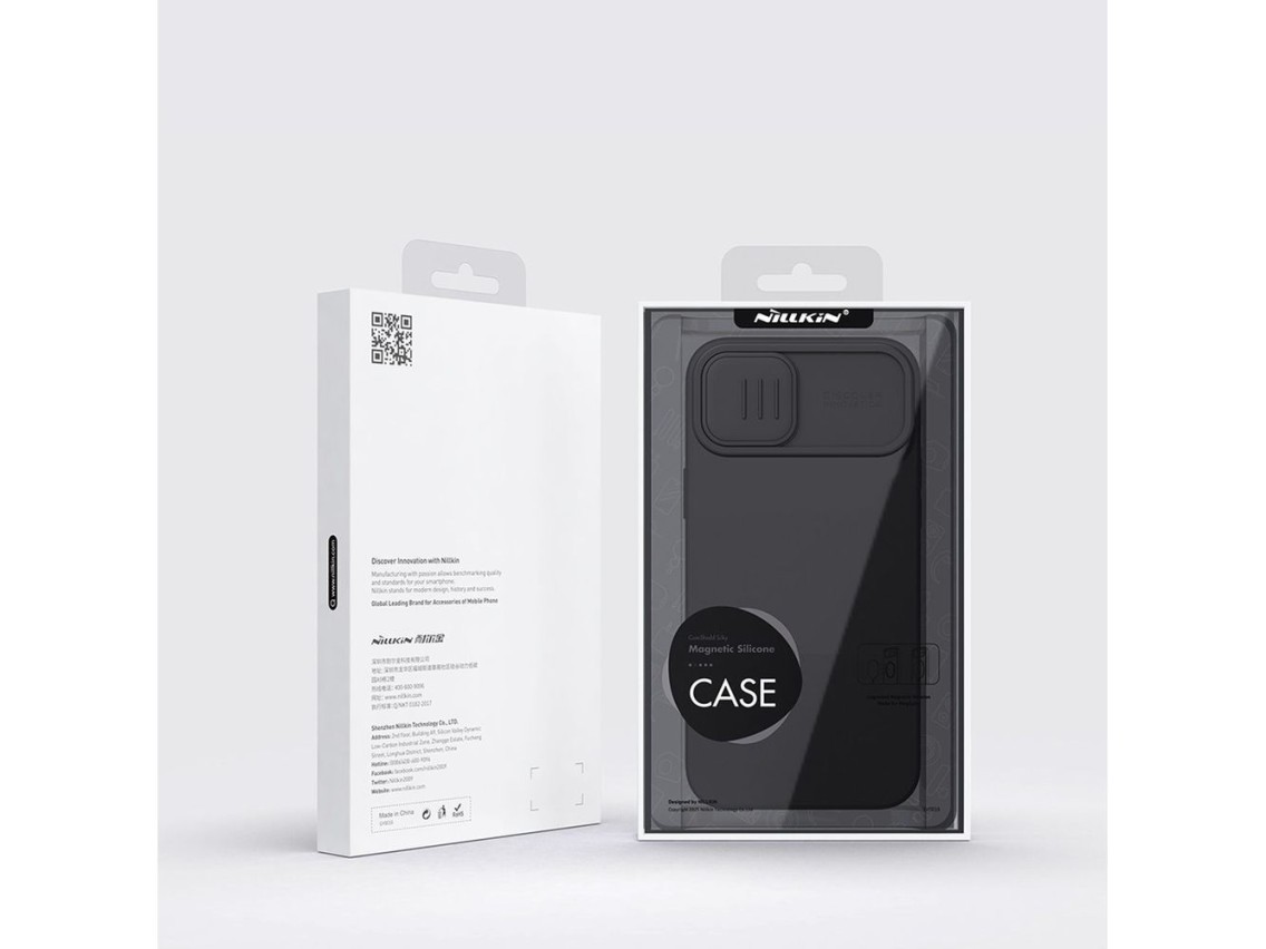 Nillkin CamShield Magnetic Silicone Case iPhone 14 Plus Magnetic MagSafe Cover with Camera Protector