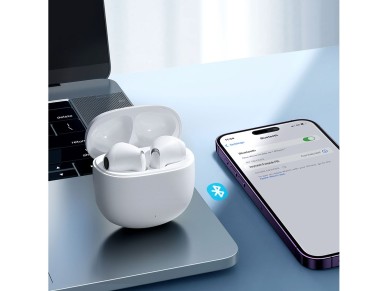 Joyroom JR-FB1 Funpods Bluetooth 6.0 In-Ear TWS Wireless Headphones - White