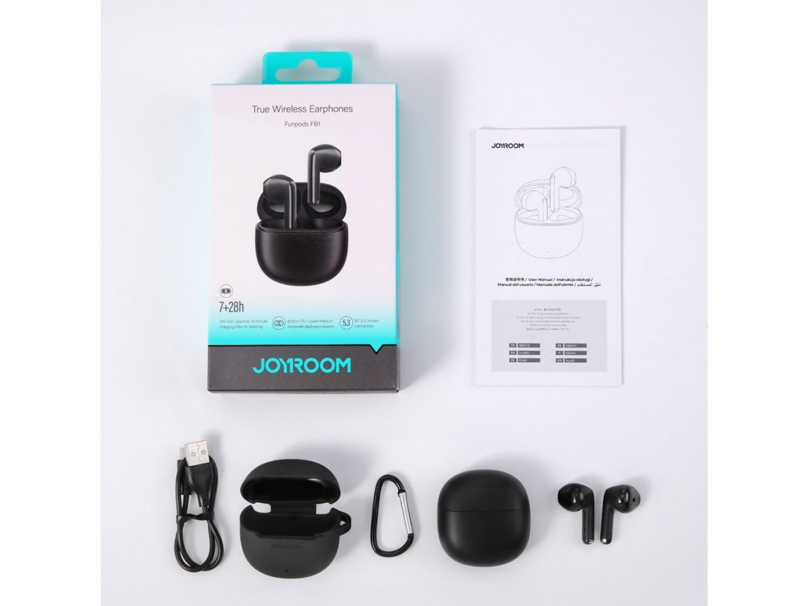 Auriculares inalámbricos intrauditivos TWS Joyroom JR-FB1 Funpods Bluetooth 6.0 - Negro