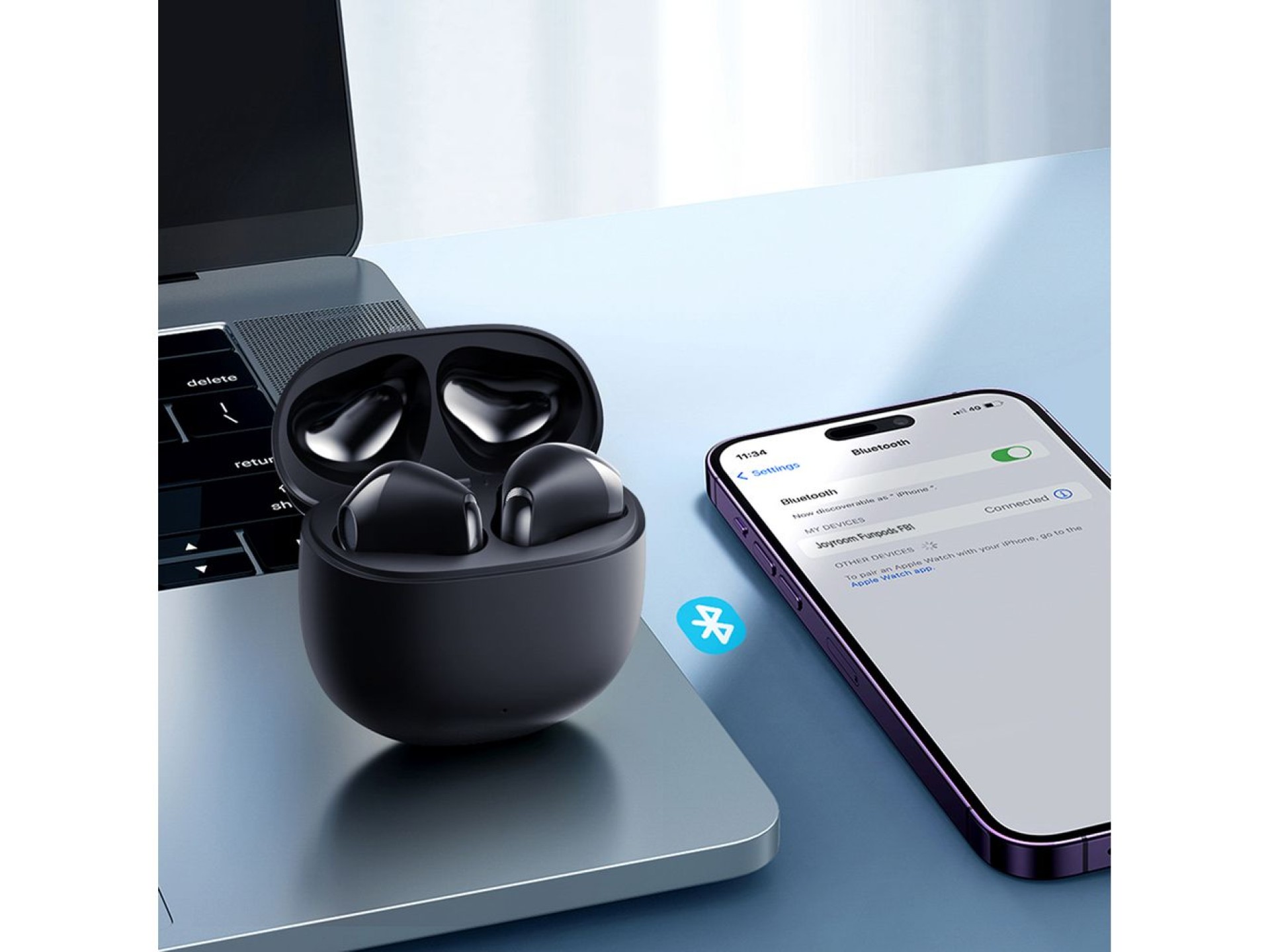 Auriculares inalámbricos intrauditivos TWS Joyroom JR-FB1 Funpods Bluetooth 6.0 - Negro