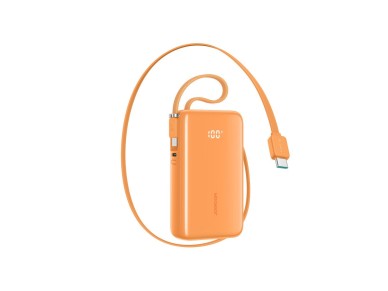 Joyroom JR-PR2L 35W 10000mAh Powerbank with Built-in USB-C Cables - Orange Joyroom JR-PR2L 35W 10000mAh Powerbank with Built-in USB-C Cables - Orange