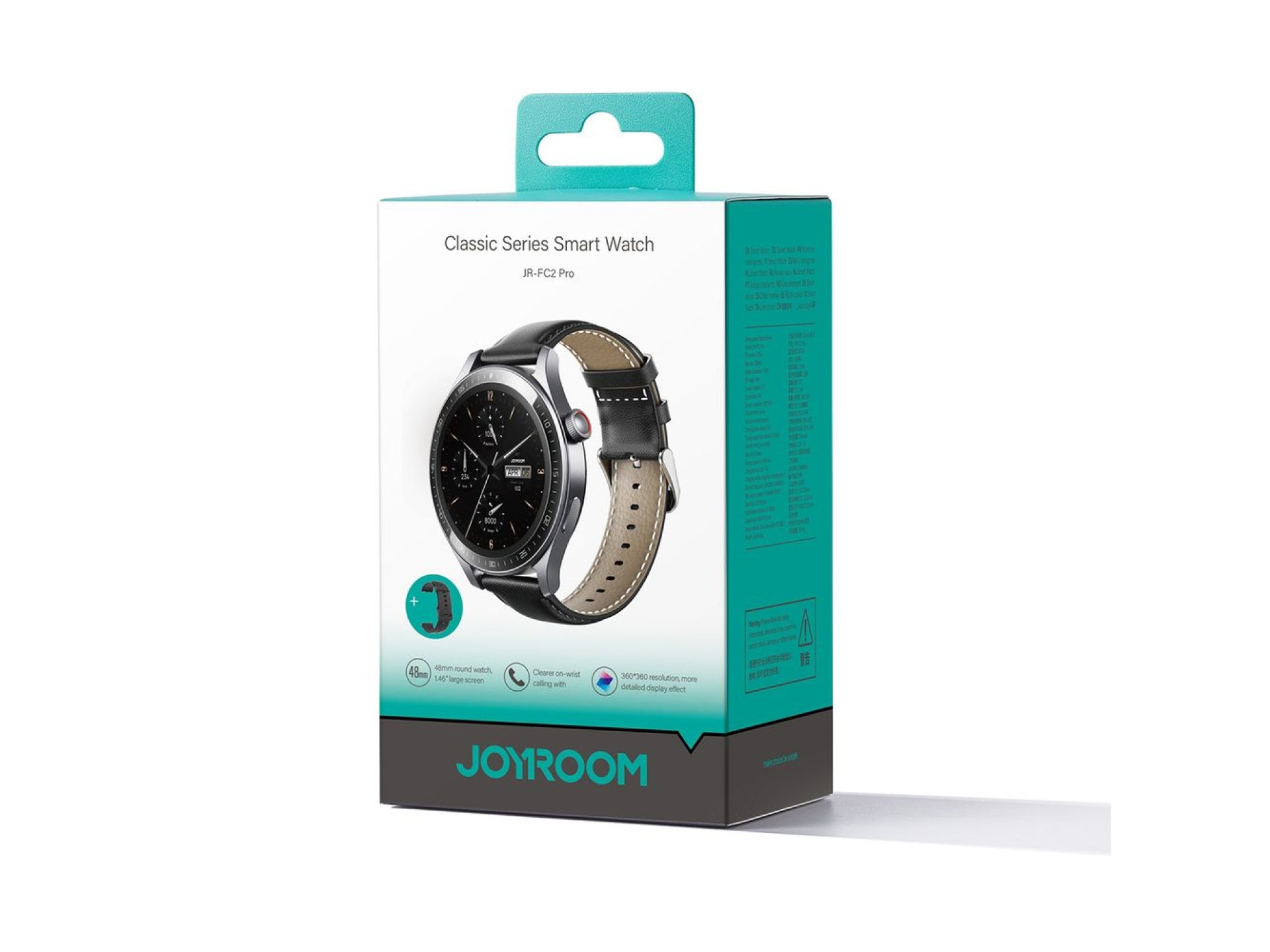 Relógio inteligente Joyroom Classic Series JR-FC2 Pro com função de atendimento de chamadas - Cinza