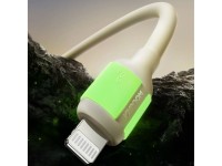 Joyroom S-A53 3A USB-A - Cabo Lightning com Ponta Fluorescente 1,2m - Bege