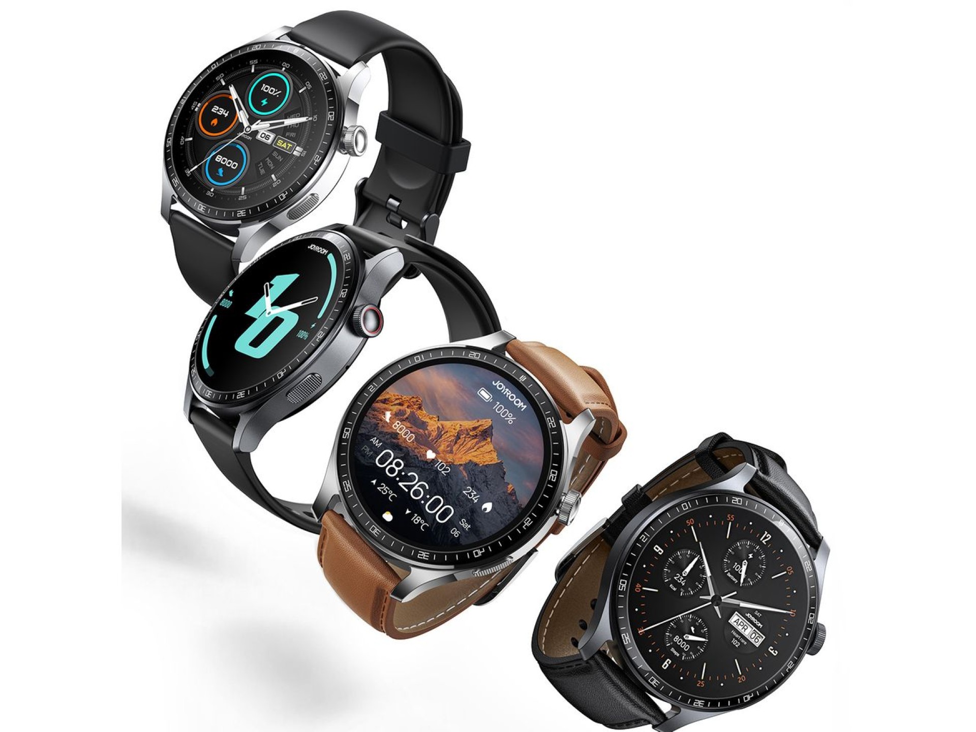 Reloj inteligente Joyroom Classic Series JR-FC2 Pro con función de respuesta de llamadas - Plateado