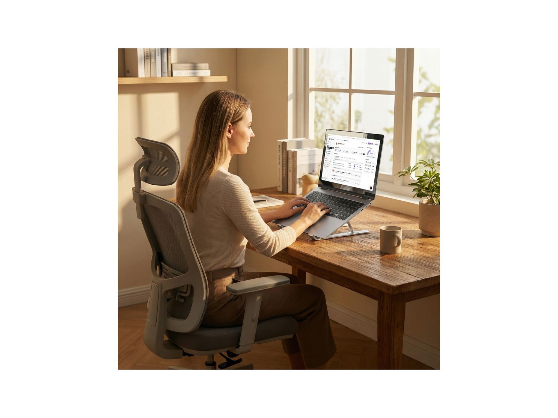 Suporte dobrável e ajustável para laptop Wozinsky WDCX-X8S - Prata