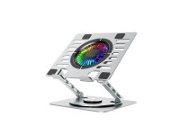 Suporte de resfriamento Wozinsky WDCX-X16-AS CoolBase RGB 360� para laptop e tablet - prata
