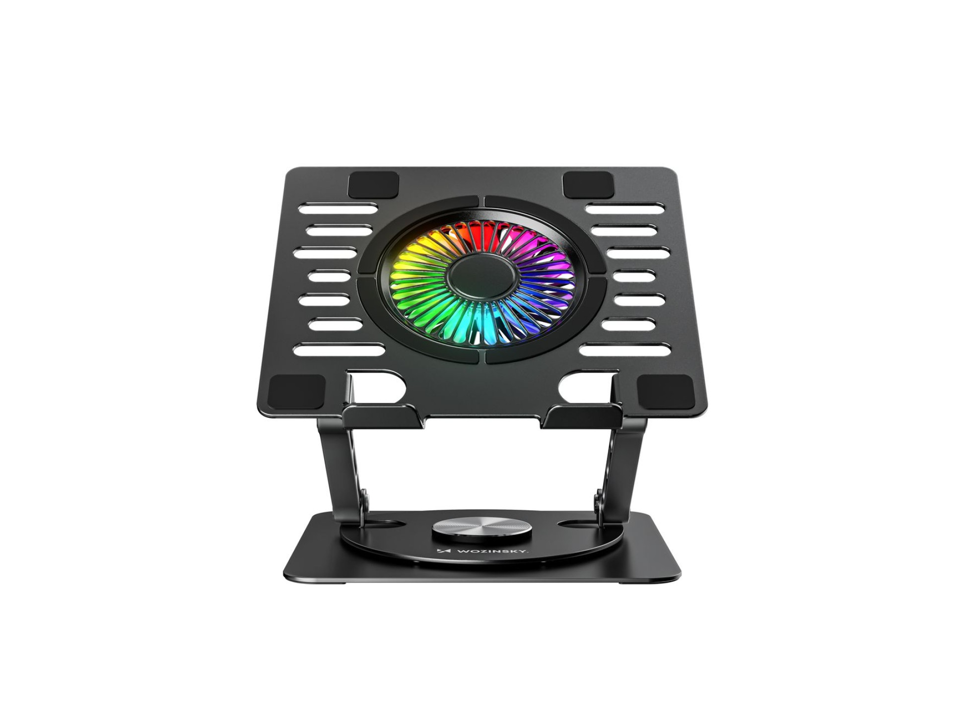 Soporte de refrigeración Wozinsky WDCX-X16-AS CoolBase RGB de 360° para portátil y tableta - Negro