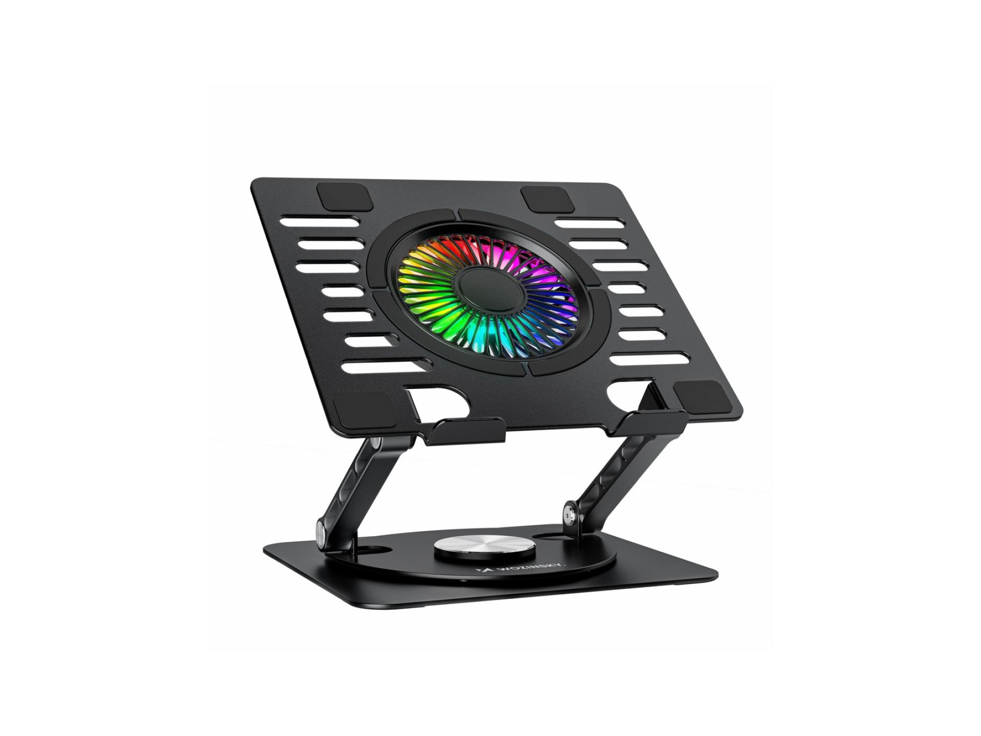 Soporte de refrigeración Wozinsky WDCX-X16-AS CoolBase RGB de 360° para portátil y tableta - Negro