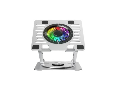 Suporte de resfriamento Wozinsky WDCX-X16-AS CoolBase RGB 360� para laptop e tablet - prata