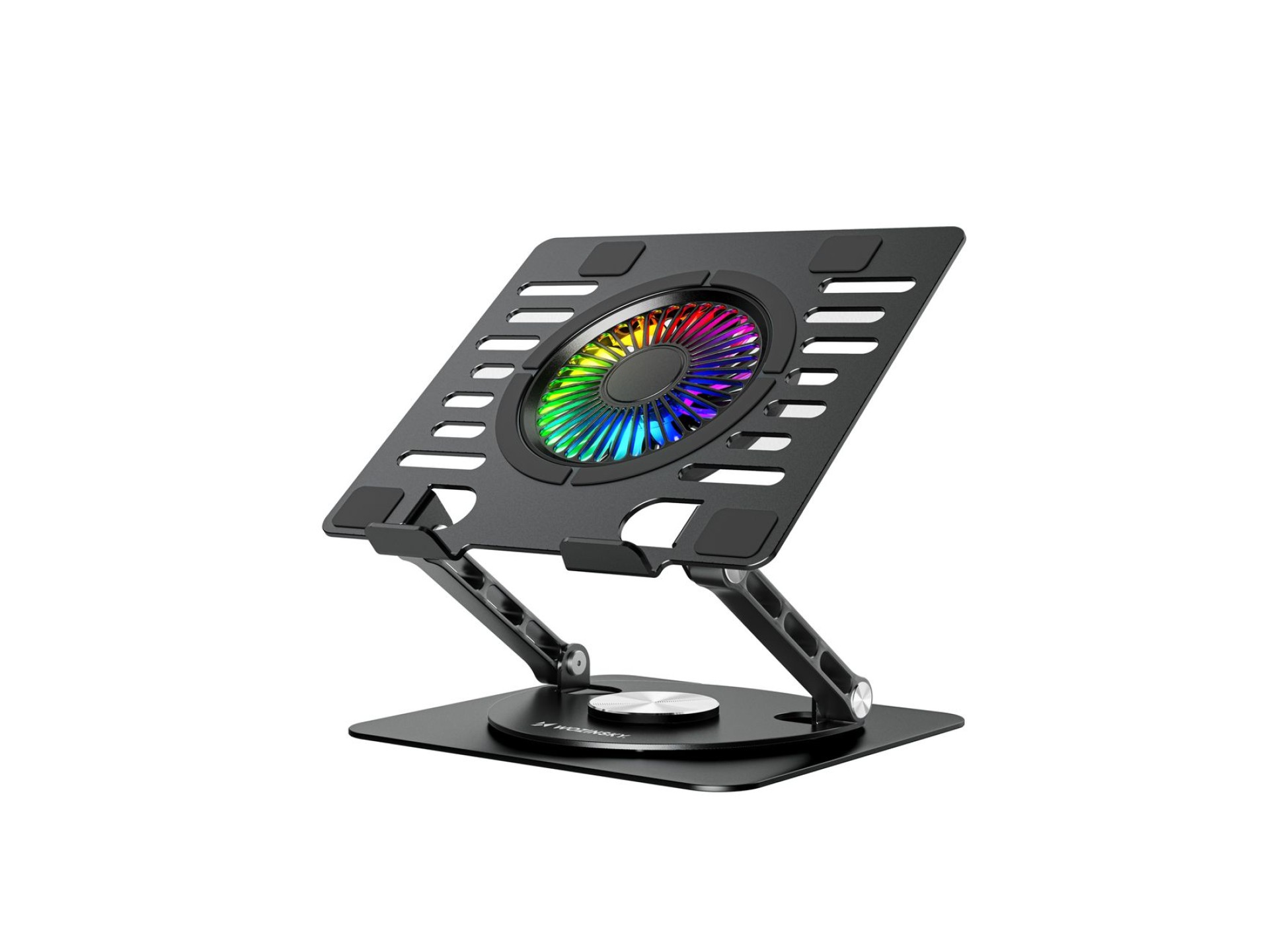 Soporte de refrigeración Wozinsky WDCX-X16-AS CoolBase RGB de 360° para portátil y tableta - Negro