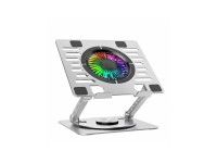 Suporte de resfriamento Wozinsky WDCX-X16-AS CoolBase RGB 360° para laptop e tablet - prata Suporte de resfriamento Wozinsky WDCX-X16-AS CoolBase RGB 360° para laptop e tablet - prata
