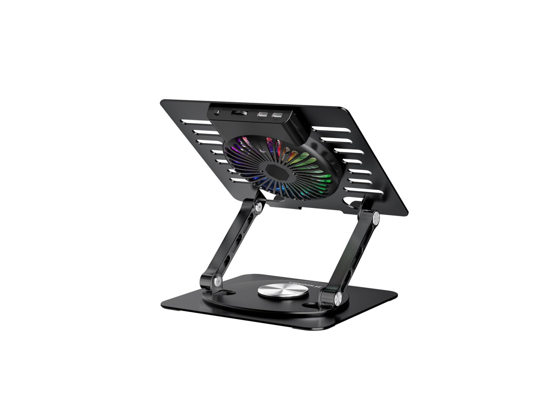 Soporte de refrigeración Wozinsky WDCX-X16-AS CoolBase RGB de 360° para portátil y tableta - Negro