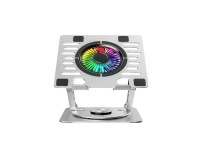 Suporte de resfriamento Wozinsky WDCX-X16-AS CoolBase RGB 360° para laptop e tablet - prata Suporte de resfriamento Wozinsky WDCX-X16-AS CoolBase RGB 360° para laptop e tablet - prata