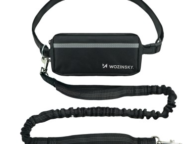 Cinturón Wozinsky WPST-01 con bolsillo y correa elástica para correr con perro - Negro Cinturón Wozinsky WPST-01 con bolsillo y correa elástica para correr con perro - Negro