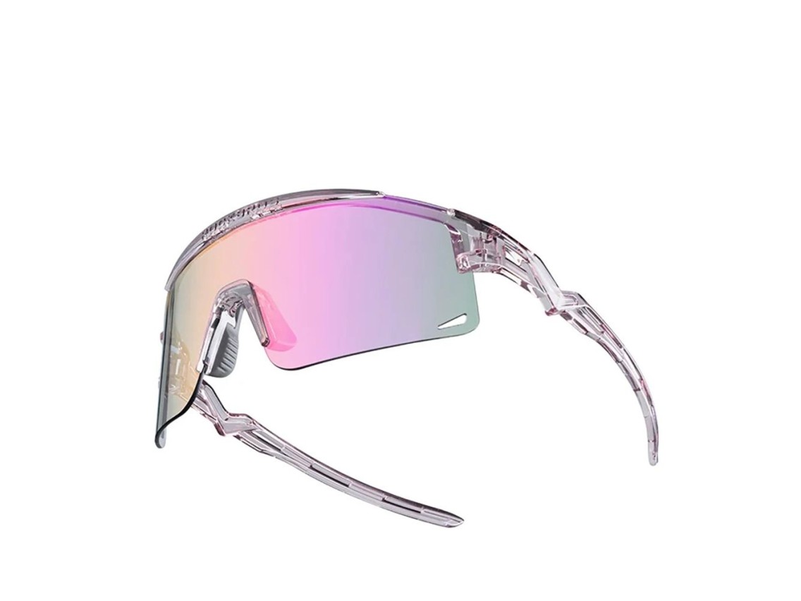 Óculos de ciclismo Rockbros fotocromáticos com proteção UV e lentes corretivas, transparentes - roxo