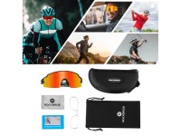 Rockbros Cycling Glasses Photochromic UV Protection with Corrective Insert Orange Lenses - Black Rockbros Cycling Glasses Photochromic UV Protection with Corrective Insert Orange Lenses - Black