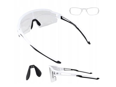 �culos de ciclismo Rockbros fotocrom�ticos com prote��o UV e lente corretiva - Branco