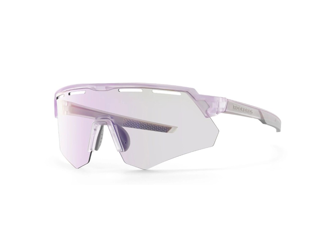 Gafas de ciclismo polarizadas Rockbros con protección UV y lentes correctivas - Moradas