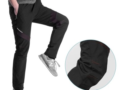 Pantalones deportivos cortavientos para ciclismo Rockbros Patrol, talla L - Negro Pantalones deportivos cortavientos para ciclismo Rockbros Patrol, talla L - Negro