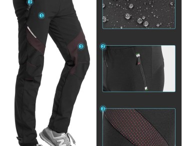 Pantalones deportivos cortavientos para ciclismo Rockbros Patrol, talla L - Negro Pantalones deportivos cortavientos para ciclismo Rockbros Patrol, talla L - Negro