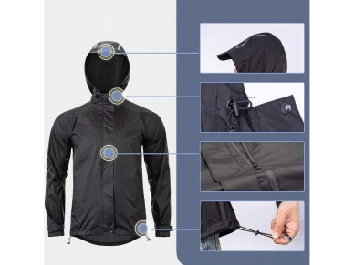 Rockbros YPY013BK2XL Rain Jacket Breathable Windproof XXL - Black Rockbros YPY013BK2XL Rain Jacket Breathable Windproof XXL - Black