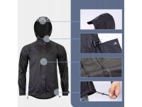 Chaqueta impermeable Rockbros YPY013BK2XL transpirable y cortavientos XXL - Negra Chaqueta impermeable Rockbros YPY013BK2XL transpirable y cortavientos XXL - Negra