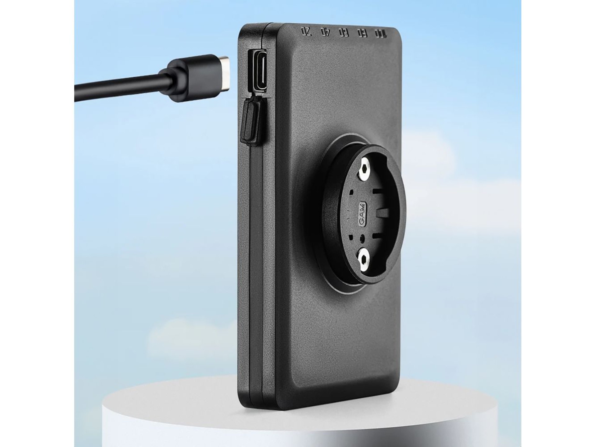Luz delantera para bicicleta Rockbros JP008 con batería externa de 5000 mAh y 150 lm, IPX6 - negra
