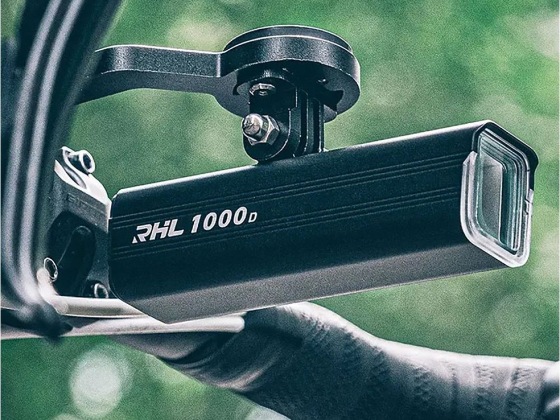 Luz dianteira para bicicleta Rockbros RHL1500 5000mAh 1500lm IPX6 - preta